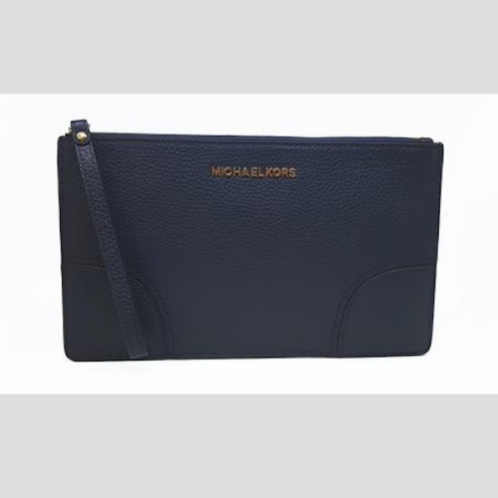 NWT Michael Kors Navy Pouch Wristlet